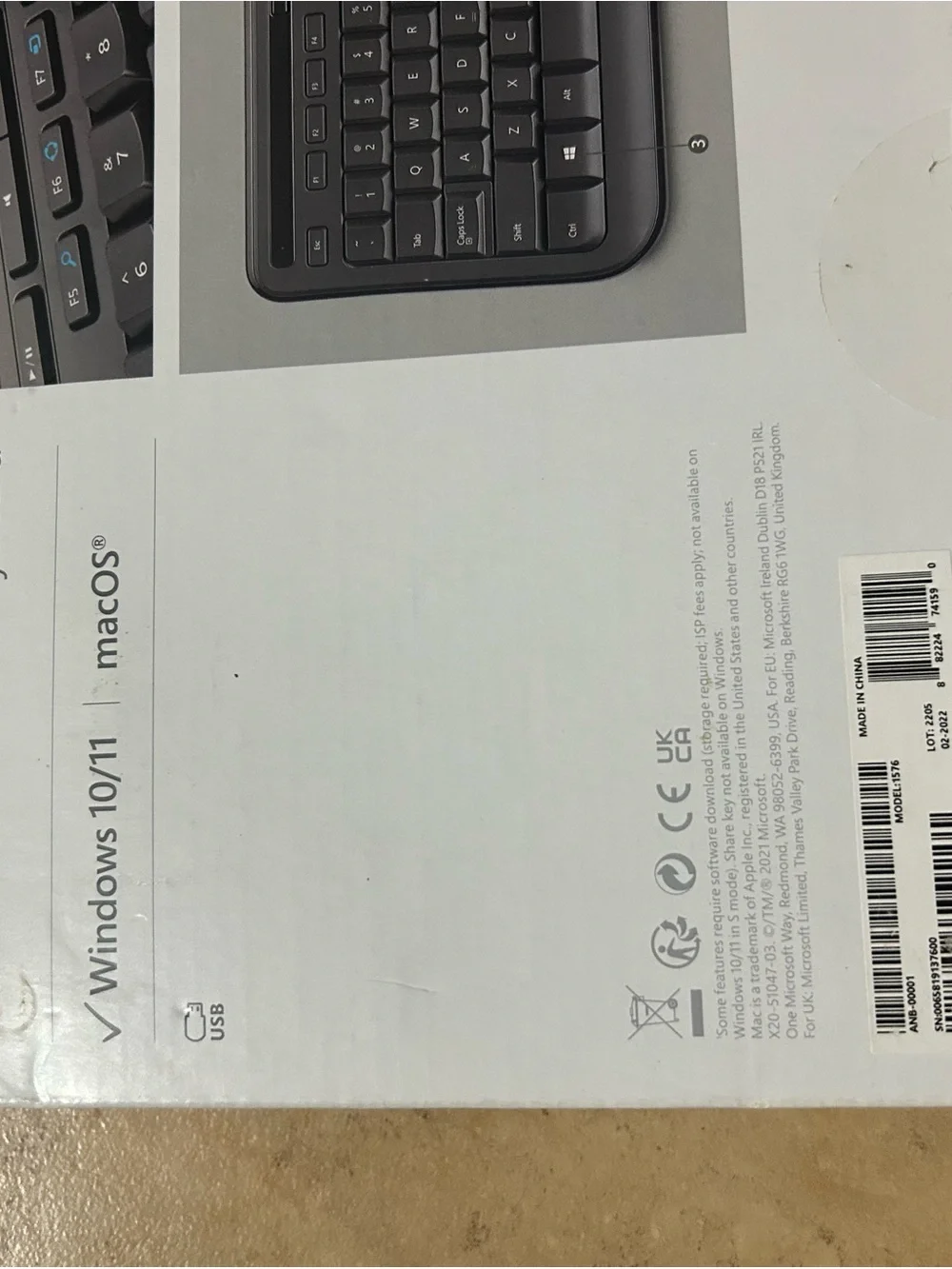 New Microsoft Wired 600 Keyboard - Black